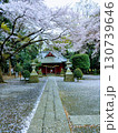 神社と桜の風景 130739646