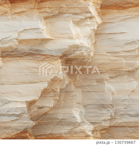 風化による自然な層が美しい、砂岩のシームレステクスチャ 風化による自然な層が美しい、砂岩のシームレステクスチャ 130739667