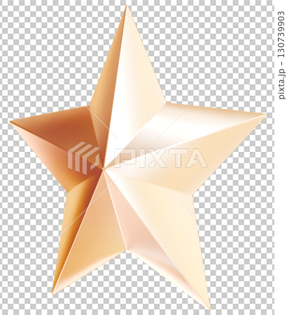 3D Ornament Star Gold 130739903