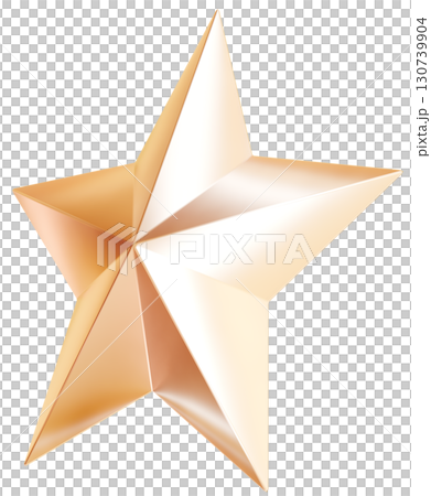 3D素材_オーナメント_星_ゴールド 3D素材_オーナメント_星_ゴールド 130739904