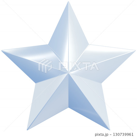 3D素材_オーナメント_星_シルバー 3D素材_オーナメント_星_シルバー 130739961