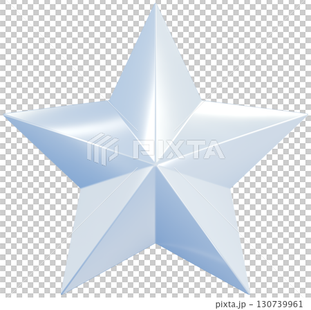 3D素材_オーナメント_星_シルバー 3D素材_オーナメント_星_シルバー 130739961