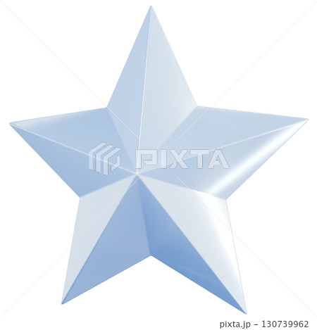3D素材_オーナメント_星_シルバー 3D素材_オーナメント_星_シルバー 130739962
