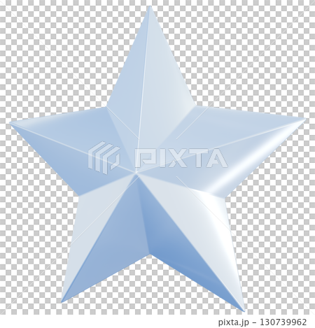 3D素材_オーナメント_星_シルバー 3D素材_オーナメント_星_シルバー 130739962