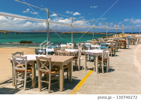 Seaside cafe in Chania Crete Greece 130740272