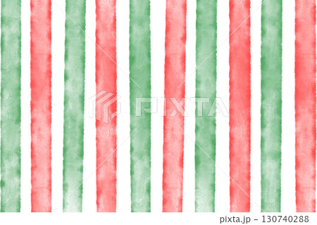 水彩のクリスマスストライプ 130740288