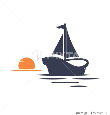 Ship logo icon illustration Ship logo icon illustration 130740327