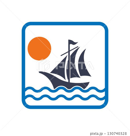 Ship logo icon illustration 130740328