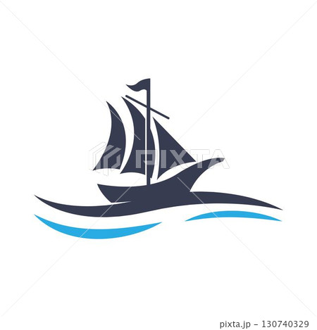 Ship logo icon illustration Ship logo icon illustration 130740329
