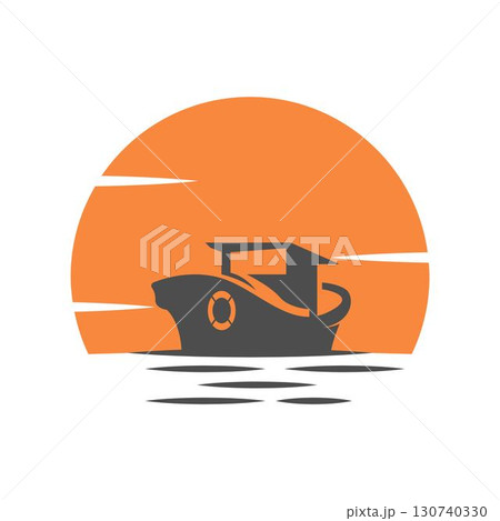 Ship logo icon illustration Ship logo icon illustration 130740330