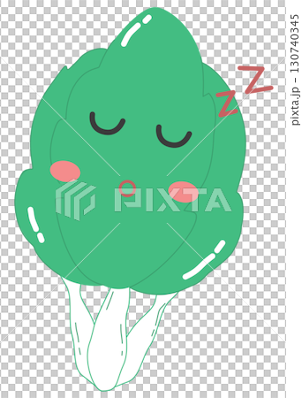 cute and minimal Chinese cabbage with sleepy face cute and minimal Chinese cabbage with sleepy face 130740345