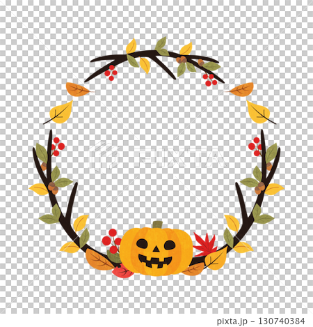 ハロウィン素材2025-7文字なし 130740384