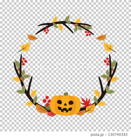 ハロウィン素材2025-7文字なしベク ハロウィン素材2025-7文字なしベク 130740385