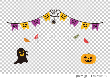 Halloween Material 2025-8 Textless Vector 130740389