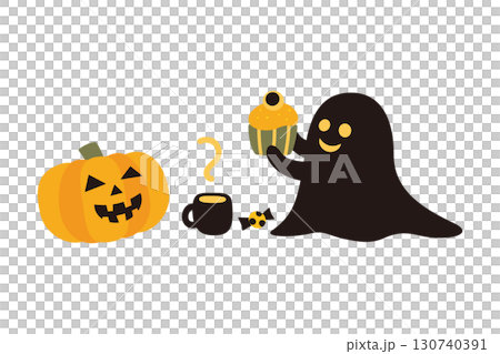 ハロウィン素材2025-9ベク 130740391
