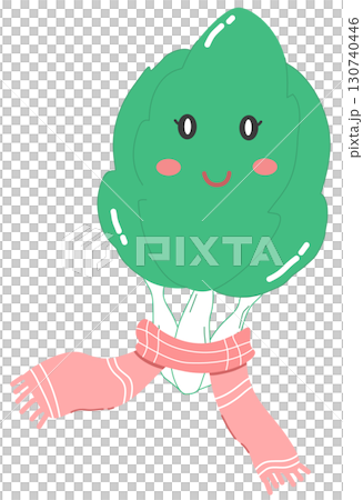 cute and minimal Chinese cabbage with scarf cute and minimal Chinese cabbage with scarf 130740446
