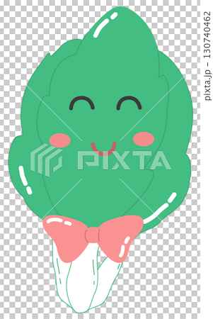 cute and minimal Chinese cabbage with ribbon bow cute and minimal Chinese cabbage with ribbon bow 130740462