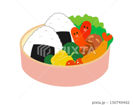 おにぎり弁当のイラスト 130740482