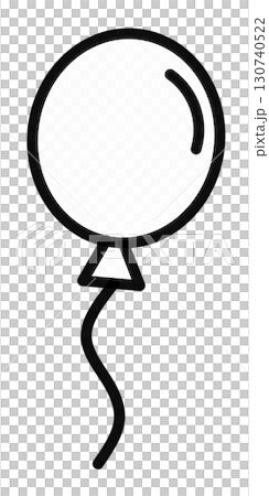 ballon icon on black and white concept ballon icon on black and white concept 130740522