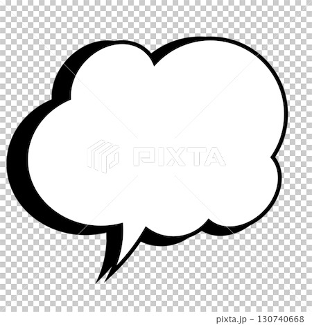 簡單的語音氣泡圖-蓬鬆 130740668