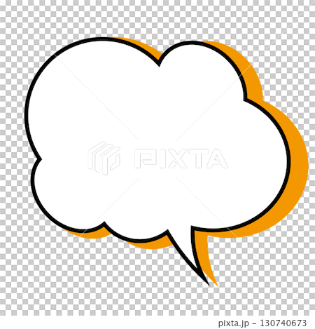 Simple speech bubble illustration - Fluffy 130740673