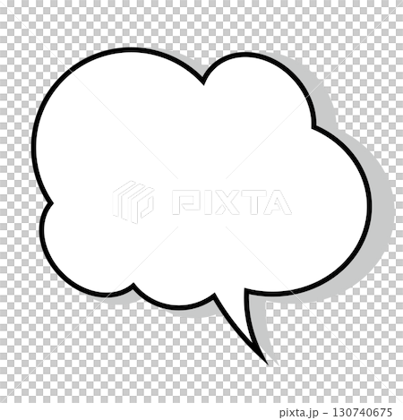 Simple speech bubble illustration - Fluffy 130740675
