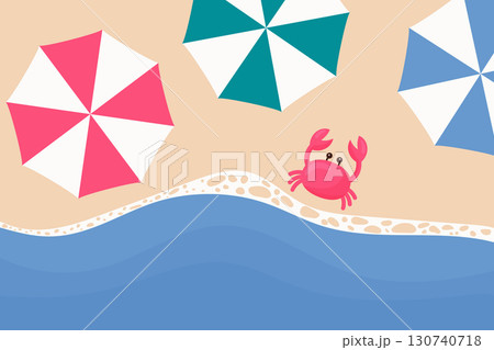 Summer beach Top view 130740718