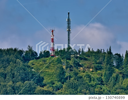 Communication Towers on Mountain 130740899