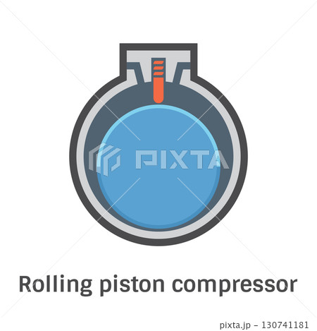 AIr conditioning hvac system part vector color icon design. 130741181