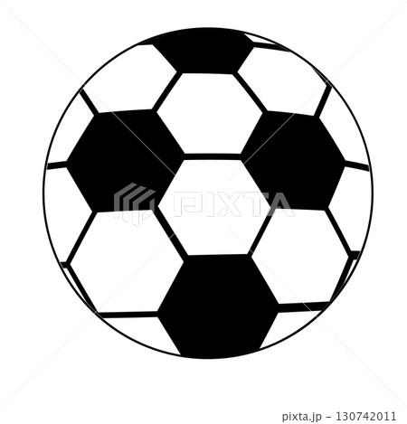 Classic black and white soccer ball on white background Classic black and white soccer ball on white background 130742011