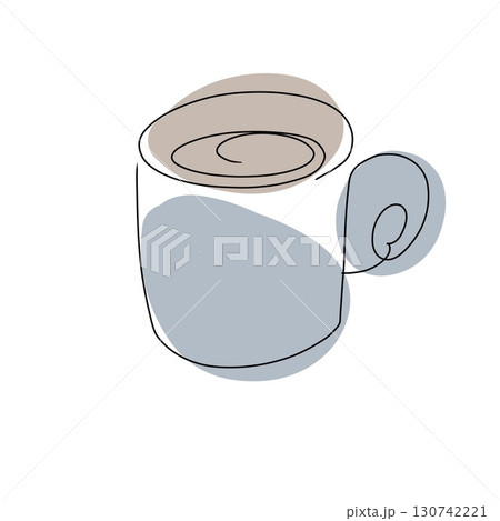 シンプルなコーヒーカップ(カラー) シンプルなコーヒーカップ(カラー) 130742221