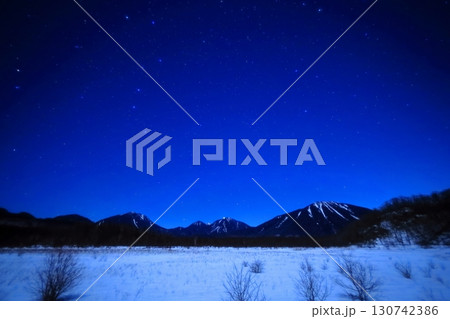 奥日光の雪景色と絶景星空／ 小田代原 130742386