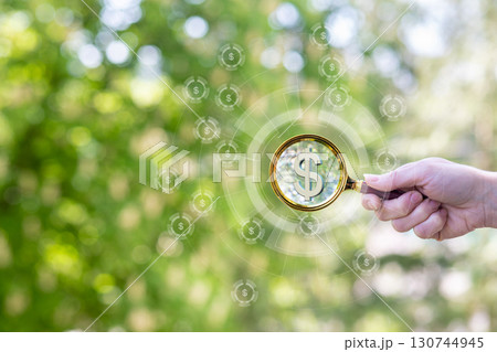 Exploring value through a magnifying glass in nature. Exploring value through a magnifying glass in nature. 130744945