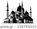 mosque icon set in cartoon style 130745010