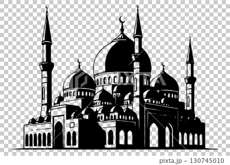 mosque icon set in cartoon style 130745010