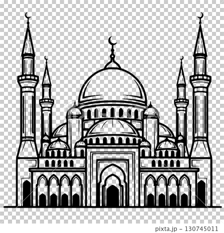 mosque building set of mosque icon 130745011