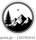 mountain logo design with mountains 130745012