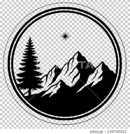 mountain logo design with mountains 130745012
