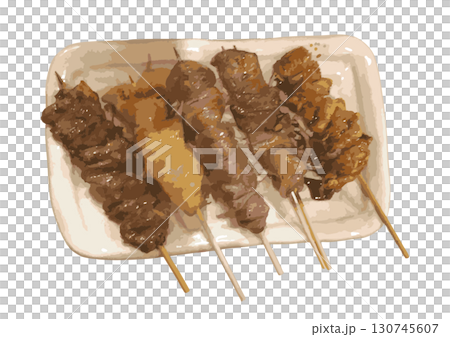 焼き鳥の盛り合わせ 130745607
