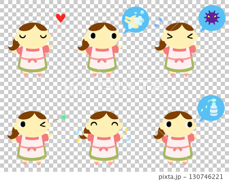 Housewife icon set: Hand washing 130746221