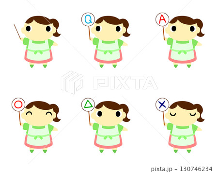 主婦のアイコンセット　Q&A 130746234