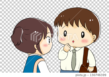 話しをする男女 130746399
