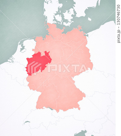 Map of Germany - North Rhine-Westphalia Map of Germany - North Rhine-Westphalia 130746730