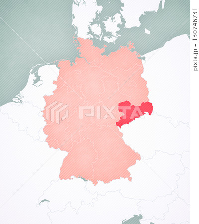 Map of Germany - Saxony Map of Germany - Saxony 130746731