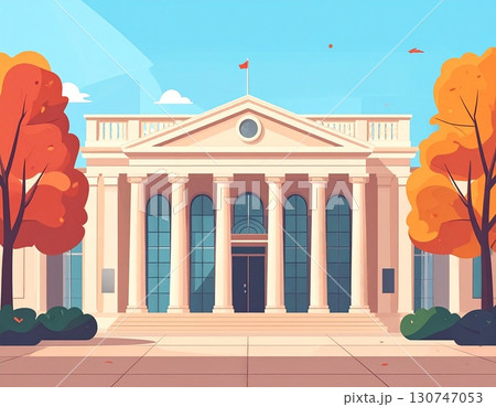 博物館 シンプルなイラスト 博物館 シンプルなイラスト 130747053