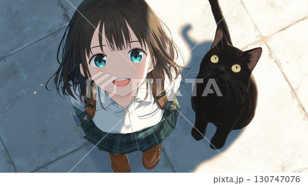 猫と女の子 130747076
