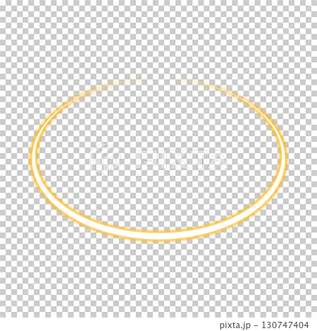 透明背景上的橙色光環 130747404