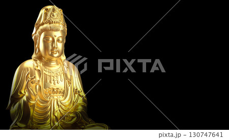 The Guan Yin sculpture for religion concept 3d Rendering. The Guan Yin sculpture for religion concept 3d Rendering. 130747641