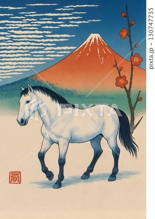 2026年_年賀状_素材_縦_和風_浮世絵_白馬_富士_01 2026年_年賀状_素材_縦_和風_浮世絵_白馬_富士_01 130747735