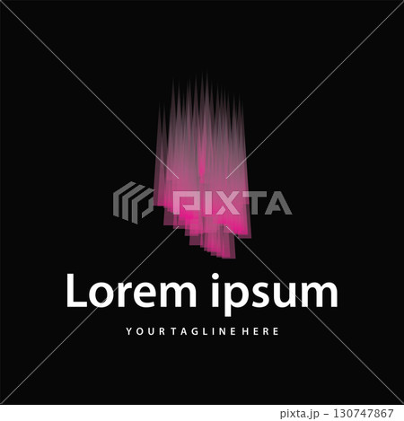 aurora logo design landscape sky nature ice, vector illustration symbol templet aurora logo design landscape sky nature ice, vector illustration symbol templet 130747867